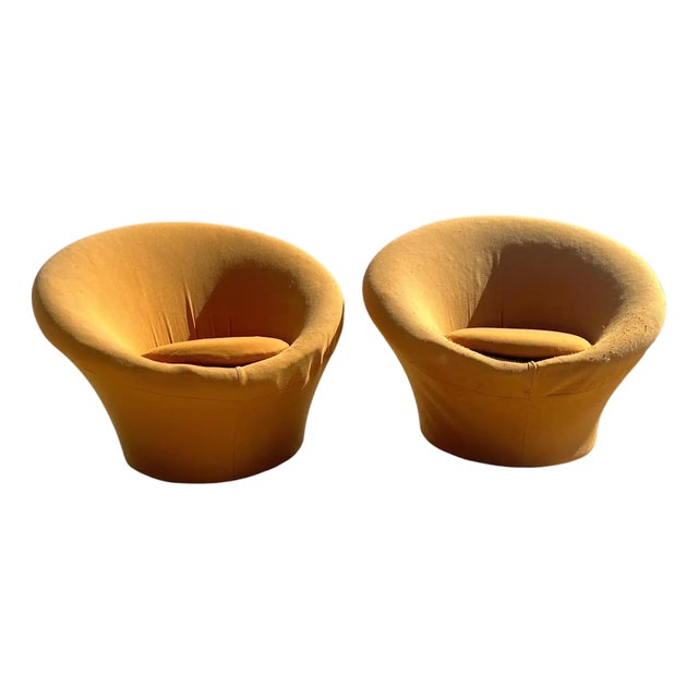 Early Production Pierre Paulin 'Mushroom' Chairs for Artifort, 1960s, Signed For Sale