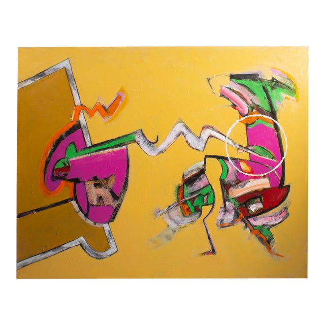 James L. Bruch Abstract Acrylic on Paper Painting For Sale