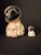 Hubley Manufacturing Company Antique Hubley Cast Iron Puppo Dog Coin Bank & Miniature Figure Set Grace Drayton For Sale - Image 4 of 17