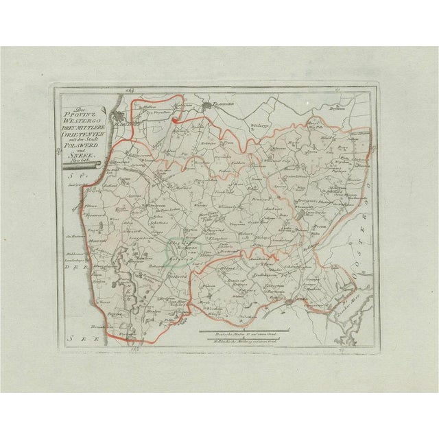 Antique Map of Sneek and Bolsward in Friesland, 1791 For Sale - Image 10 of 10
