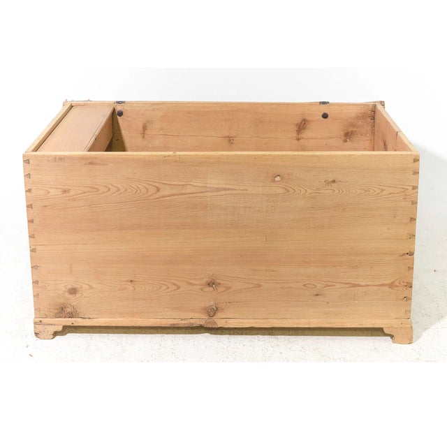 English 19th C Antique English Pine Blanket Chest For Sale - Image 3 of 5