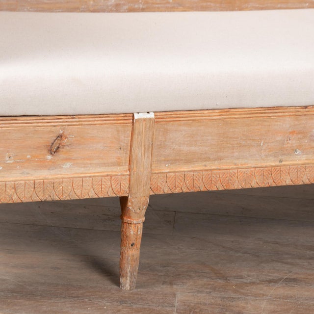 Gustavian (Swedish) Early 19th Century Swedish Gustavian Pine Bench For Sale - Image 3 of 14