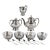 Early 20th Century Rare Chinese Export Sterling Silver Tea Set with Dragon Design Tianjing Wuhua - 13 pcs For Sale