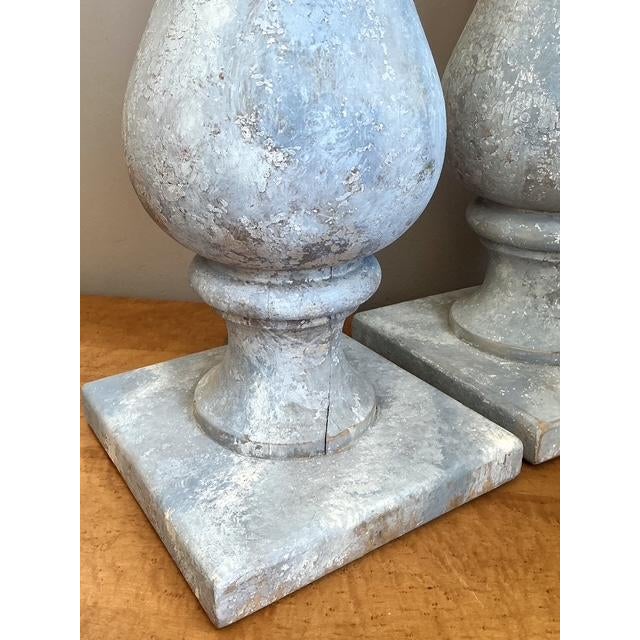 Vintage Monumental Faux Finished Balustrade Lamps - A Pair For Sale - Image 12 of 12