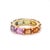 Natural 7.15 cts rainbow sapphire band ring in 14k gold For Sale - Image 10 of 18