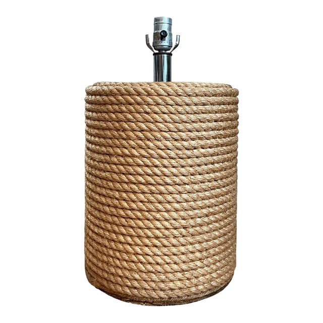Vintage Rustic Rope Wrapped Lamp For Sale
