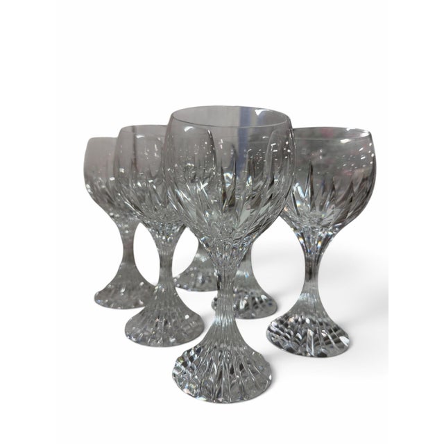 Baccarat Vintage Baccarat "Masséna" Crystal Wine Glasses - et of 6 For Sale - Image 4 of 5
