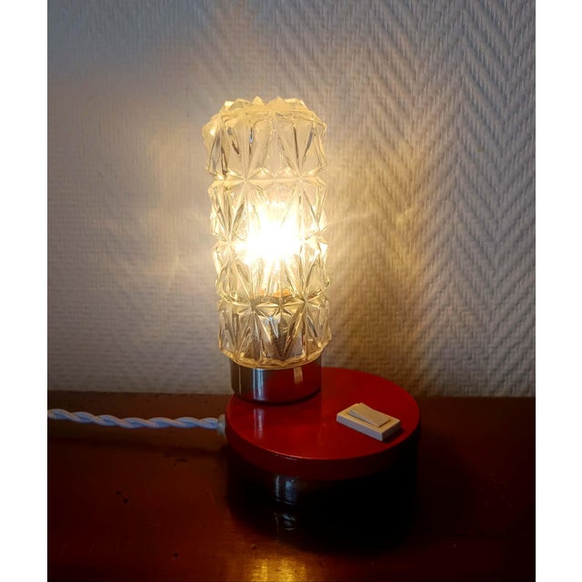 Space Age Glass Night Light, 1970s For Sale - Image 3 of 10