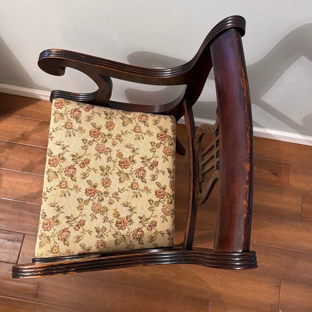 Early 20th Century Tell City Chair Company Harp-Back Chair With Arms For Sale In Mobile - Image 6 of 12