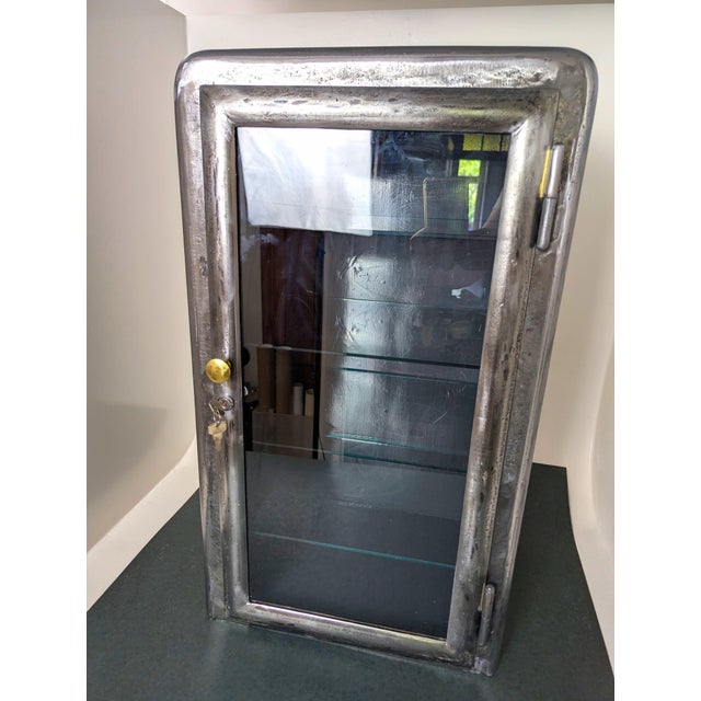 Vintage Steel Medicine Wall Cabinet, 1920s For Sale - Image 17 of 18