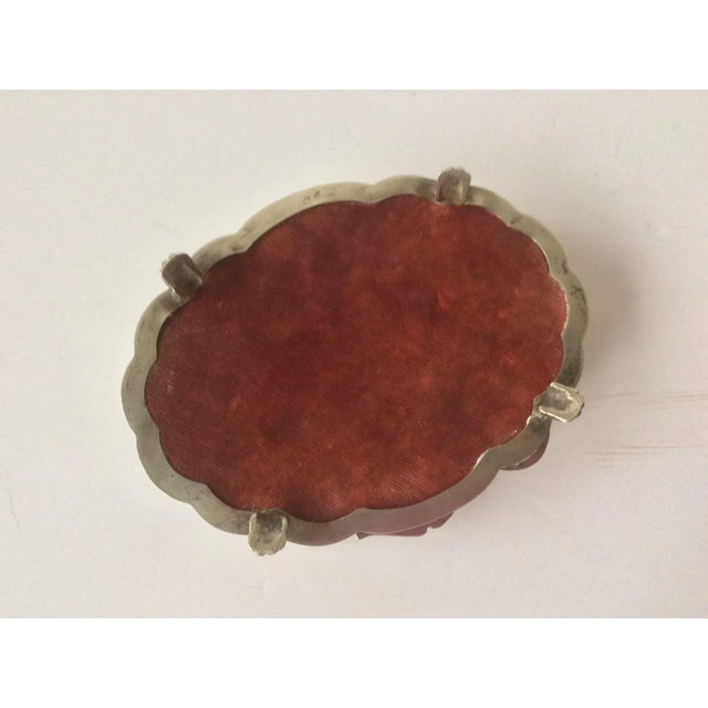 Silver European Silver Jewel Box With Painting For Sale - Image 8 of 9