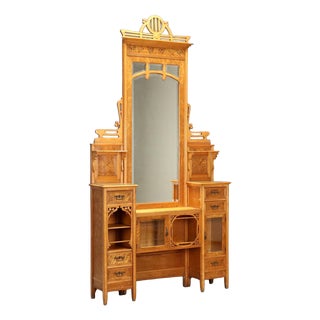 Liberty Sideboard in Ash and Maple with Beveled Mirrors For Sale