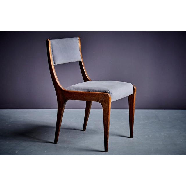 Gray Grey Oak Dining Chairs by Johannes Krahn, 1950s, Set of 6 For Sale - Image 8 of 11