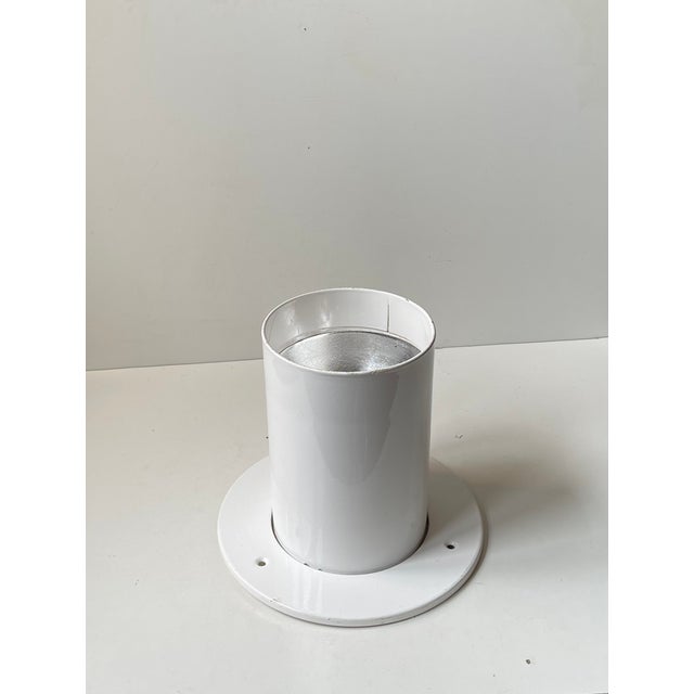 Contemporary White Minimalist Pipe Built on Ceiling Lamp by Friis & Moltke for Lampas, 1970s For Sale - Image 3 of 6