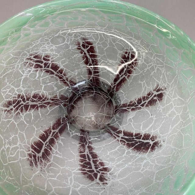 Large Art Deco Baushaus Glass Bowl attributed to Karl Wiedmann for WMF Ikora, 1930s For Sale - Image 14 of 18