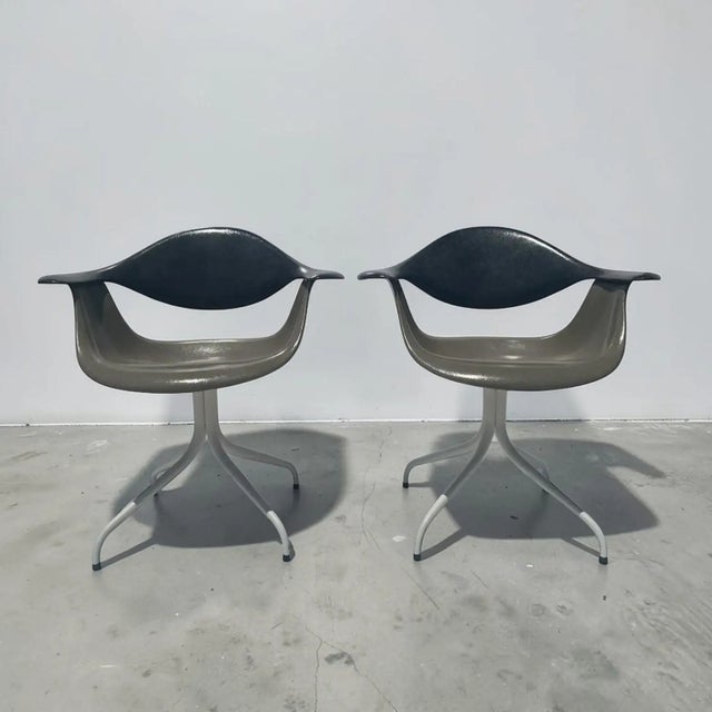 1950s 1950s George Nelson for Herman Miller Swag Leg Daf Chairs - A Pair For Sale - Image 5 of 11