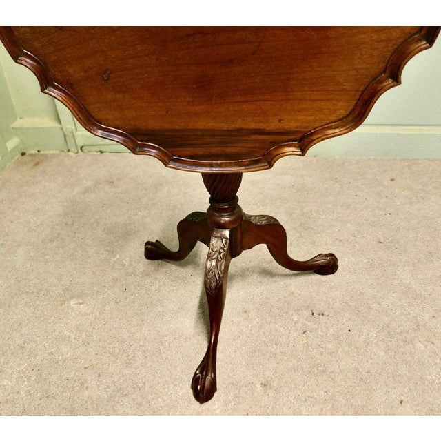 19th Century Tilt Top Wine Table on 3-Footed Base For Sale - Image 6 of 8