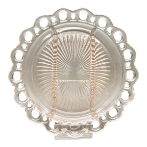 Vintage Pink Anchor Hocking Depression Glass “Old Colony” 3 Part Divided Relish Dish Platter