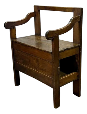 19th Century Fir Fireplace Bench