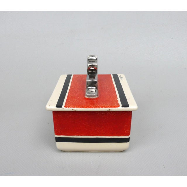 Beige Small French Art Deco Lidded Box in Ceramic, 1920s For Sale - Image 8 of 18