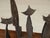 Pair of sculptural brutalist candle holders Spain 1960s