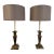Tall 32” Solid Brass Column Lamps – Vintage Neoclassical Statement Pair For Sale