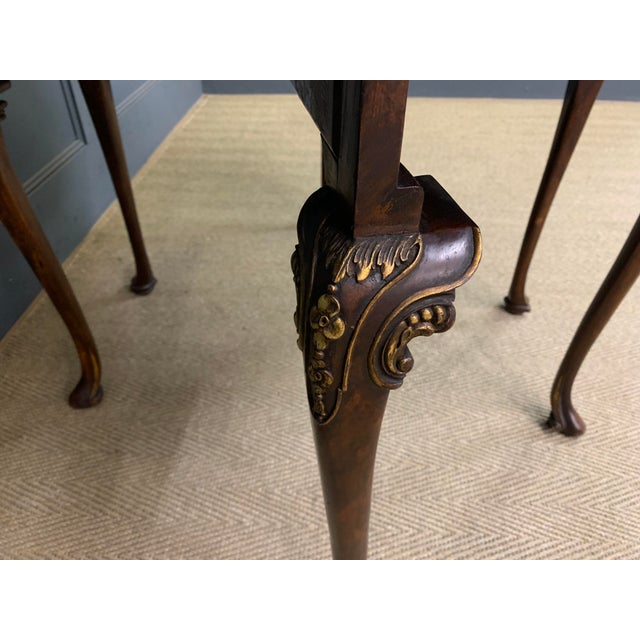 Wood Burr Walnut Drop Flap Table, 1920 For Sale - Image 7 of 15