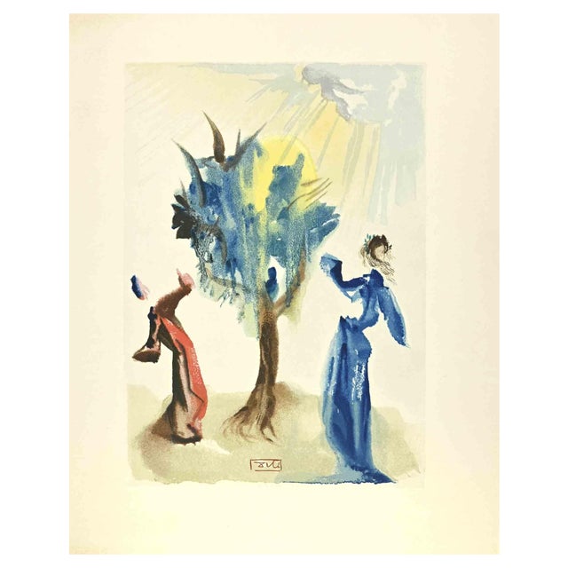 Salvador Dali, The Tree of Punishment, Woodcut, 1963 For Sale