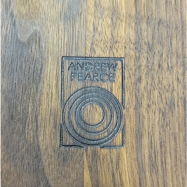 Andrew Pearce Hand Crafted Black Walnut Round Serving Platter For Sale - Image 4 of 11