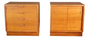 Mid 20th Century Pair of Teak Cabinets by Buchner Company - 2 Pieces, Attributed