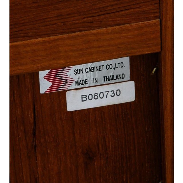 1960s Mid Century Danish Modern Gentleman's Chest Dresser 7 Drawer Teak Vanity Denmark For Sale - Image 10 of 12