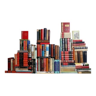 Decorative Books - Vintage British Book Wall - Set of 100 Books For Sale