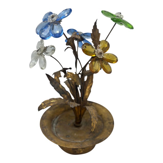 Vintage Italian Tole Floral Arrangement For Sale