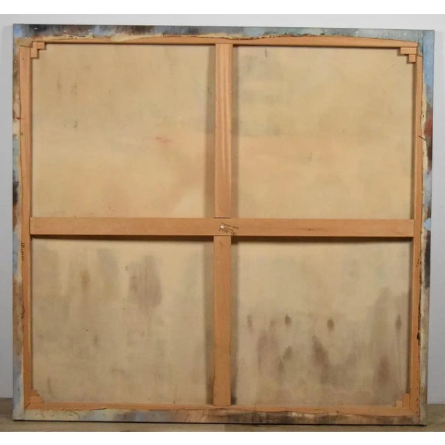 Abstract Large Vintage American School Abstract Expressionist Neutral Tone Oil Painting For Sale - Image 3 of 6