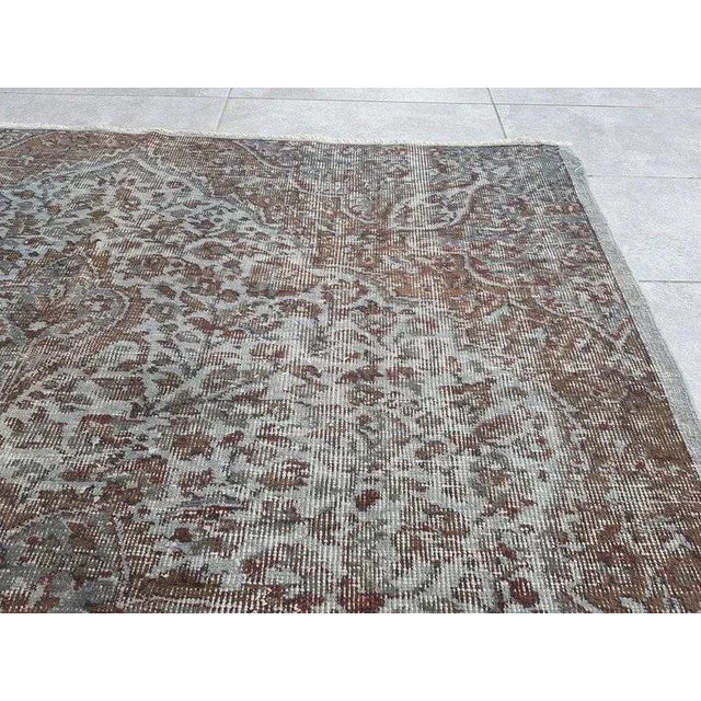 1960s 6x8 Drak Grey Vintage Anatolian Rug For Sale - Image 4 of 11