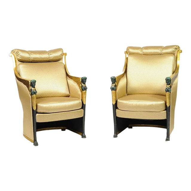 Set of Armchairs with Character Heads, 1920s For Sale