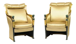 Set of Armchairs with Character Heads, 1920s