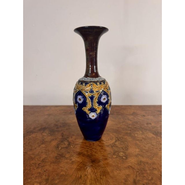 19th Century Antique Doulton Lambeth Vases, 1880, Set of 2 For Sale - Image 5 of 7
