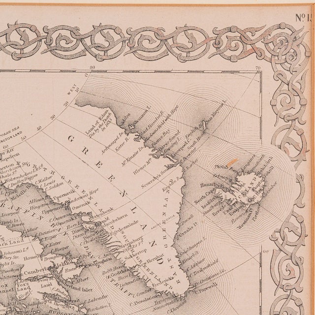 Beige 1860's Antique North America Map For Sale - Image 8 of 12