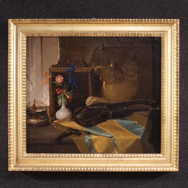 Italian Artist, Still Life Composition, 19th Century, Oil Painting on Canvas, Framed For Sale - Image 16 of 16