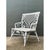 Wood Vintage White Fiddlehead Rattan Garden Bench For Sale - Image 7 of 12