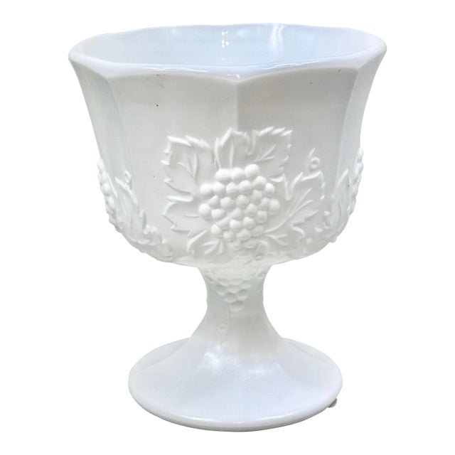Vintage Grape Vine Footed Bowl For Sale