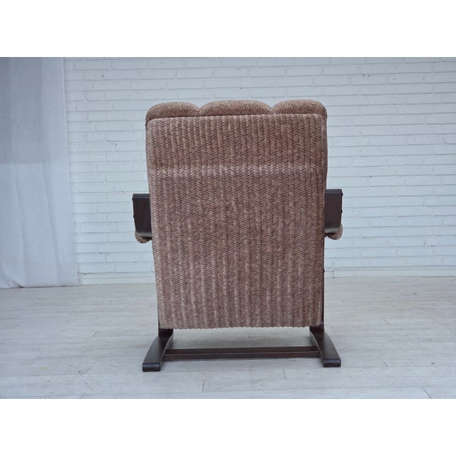 Vintage Danish Lounge Chair in Light Brown Furniture Corduroy, 1970s For Sale - Image 13 of 18