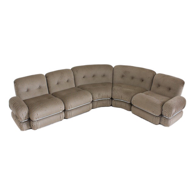 Vintage Italian Modular Sectional Sofa by Co.im, 1970s, Set of 5 For Sale