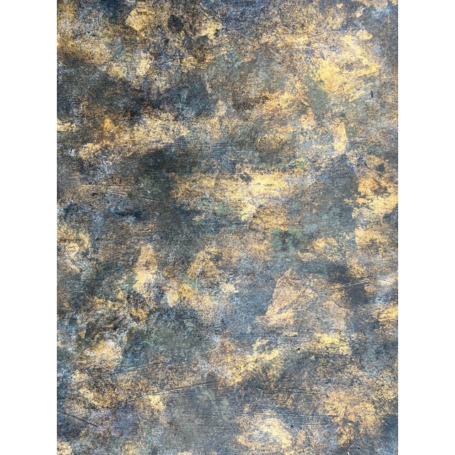 Black Vintage Oscar Bach Style Newly Painted and Hand Gilt Iron X Base Bench/Stool Unique Home Décor" For Sale - Image 8 of 11