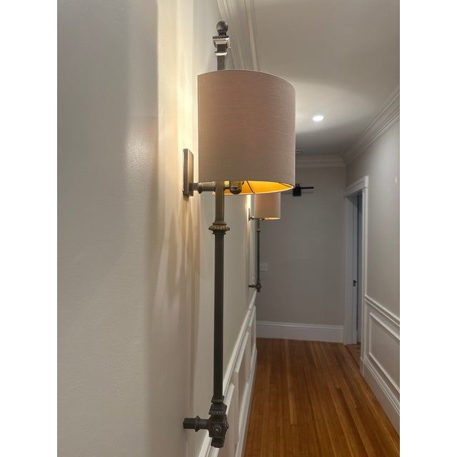 4 Restoration Hardware Lorraine Architectural Railing Sconce For Sale - Image 10 of 18