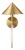 Matthew Izzo Home Talon Antique Brass and Acrylic Pole Wall Sconce With Metal Shade For Sale