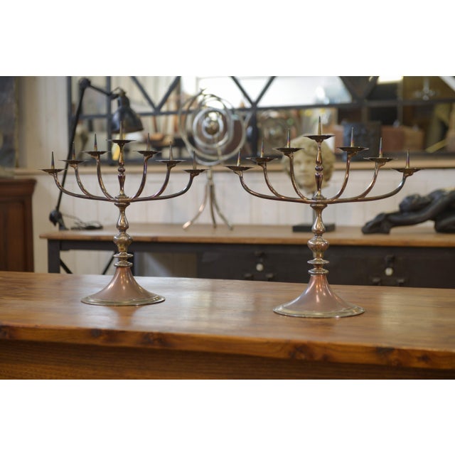 Vintage Brass and Copper Candleholders, 1950s, Set of 2 For Sale - Image 12 of 12