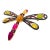 Bochic “Orient” Vintage Multi Color Fancy Sapphire & Ruby Brooch Set In 18K Gold For Sale