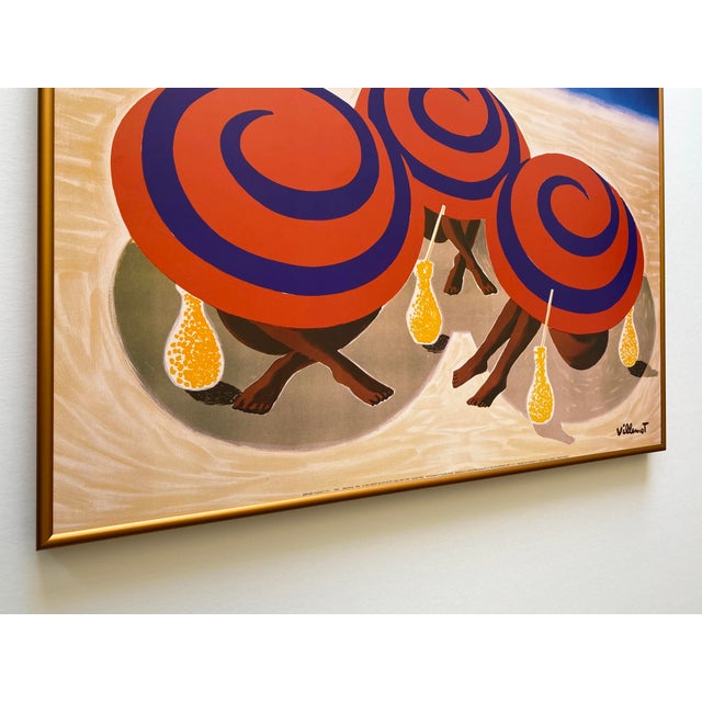 Metal Bernard Villemot Lithograph Print Framed French Pop Art Poster " Orangina " 1984 For Sale - Image 7 of 12